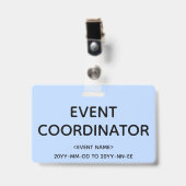 Humble "EVENT COÖRDINATOR"-badge Badge (Voorzijde met clip)