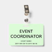 Humble "EVENT COÖRDINATOR"-badge Badge (Achterkant met clip)