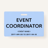 Humble "EVENT COÖRDINATOR"-badge Badge (Voorkant)