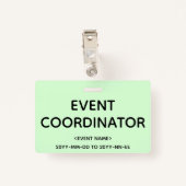 Humble "EVENT COÖRDINATOR"-badge Badge (Achterkant met clip)