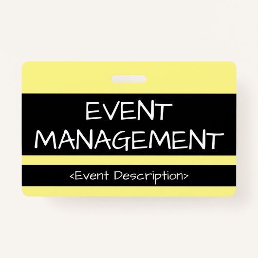 Humble "EVENT MANAGEMENT"-badge Badge (Voorkant)