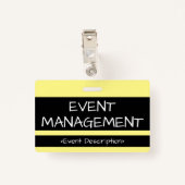 Humble "EVENT MANAGEMENT"-badge Badge (Achterkant met clip)