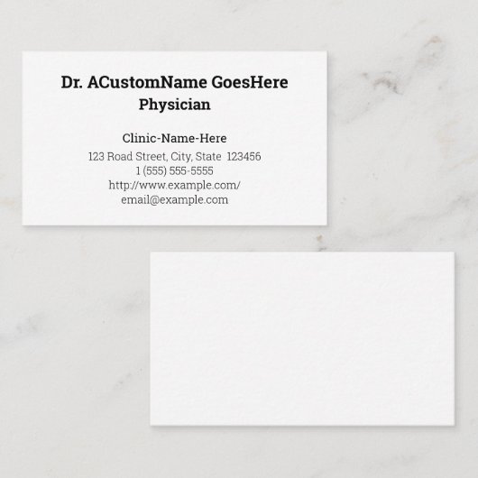 Humble Health Care Specialist Visitekaartje (Voorkant / Achterkant)