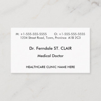 Humble Healthcare Professional Visitekaartje