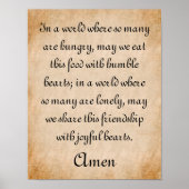 Humble Hearts Mealtime Prayer Poster (Voorkant)