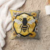 Humble Honey Bee on Honeycomb Design  Kussen (Deken)