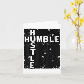 Humble Hustle Insrational Motivational Entrepreneu Kaart (Gele Bloem)