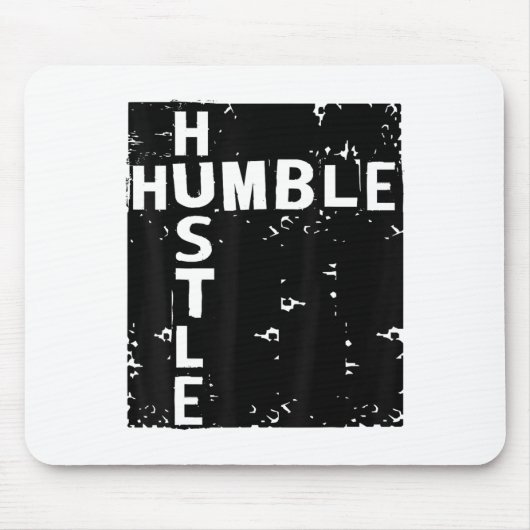 Humble Hustle Insrational Motivational Entrepreneu Muismat (Voorkant)