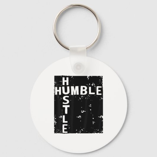 Humble Hustle Insrational Motivational Entrepreneu Sleutelhanger (Voorkant)