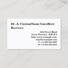 Humble Juridisch Professioneel Visitekaartje