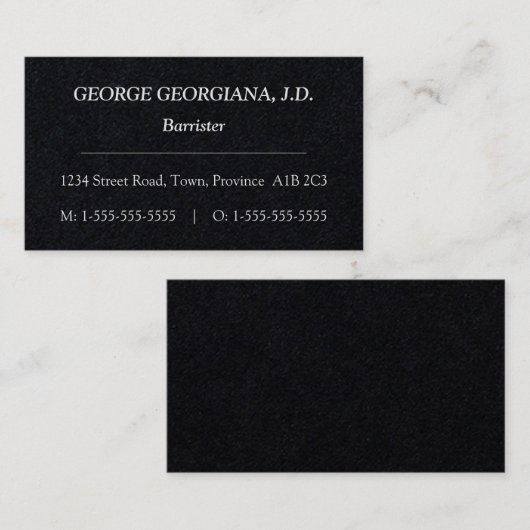 Humble Law Professional Visitekaartje (Voorkant / Achterkant)