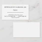 Humble Lawyer Visitekaartje (Voorkant / Achterkant)