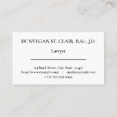 Humble Lawyer Visitekaartje (Voorkant)