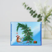 Humble Little Christmas Mouse Feestdagenkaart (Staand voorkant)