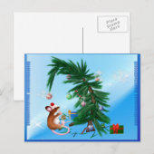 Humble Little Christmas Mouse Feestdagenkaart (Voorkant / Achterkant)