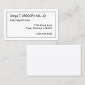 Humble, minimaal Visitekaartje (Voorkant / Achterkant)