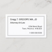 Humble, minimaal Visitekaartje (Voorkant)