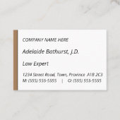 Humble & Minimal Lawyer Visitekaartje (Voorkant)