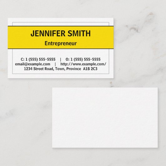 Humble, minimalistisch Visitekaartje (Voorkant / Achterkant)