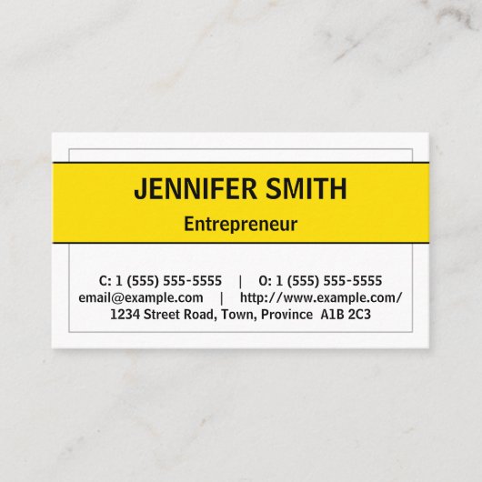 Humble, minimalistisch Visitekaartje (Voorkant)