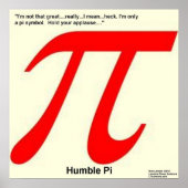 Humble Pi are Square Funny Poster (Voorkant)