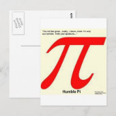 Humble Pi R Square Funny Briefkaart (Voorkant / Achterkant)