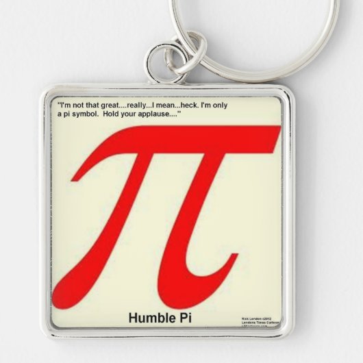 Humble Pi R Square Funny Sleutelhanger (Voorkant)