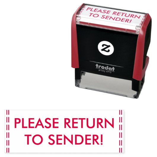 Humble "PLEASE RETURON TO SENDER!" Rubber Stempel (In situ)