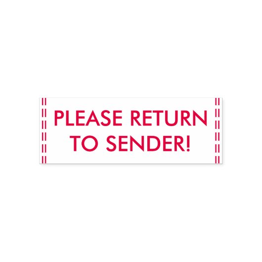 Humble "PLEASE RETURON TO SENDER!" Rubber Stempel (Design)