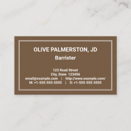 Humble, Professional Attorney Visitekaartje
