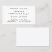 Humble, Professional Attorney Visitekaartje (Voorkant / Achterkant)