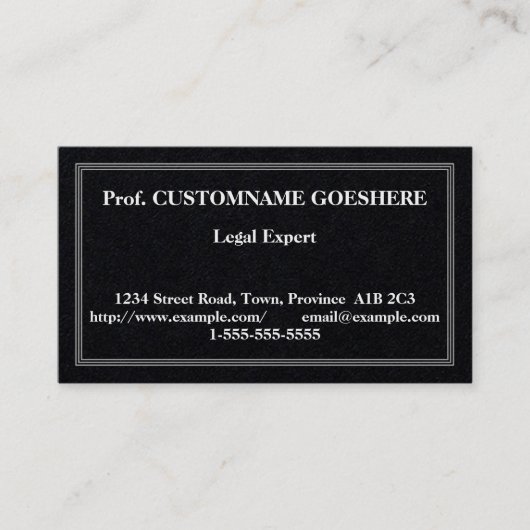 Humble Professional Visitekaartje (Voorkant)