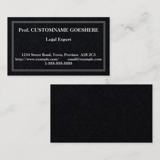 Humble Professional Visitekaartje (Voorkant / Achterkant)