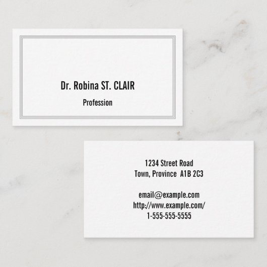 Humble Professional Visitekaartje (Voorkant / Achterkant)