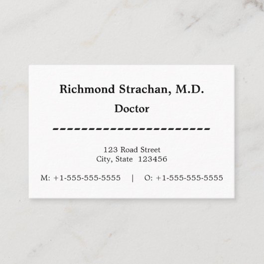 Humble, Professional Visitekaartje (Voorkant)