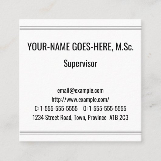 Humble Professional Visitekaartje (Voorkant)