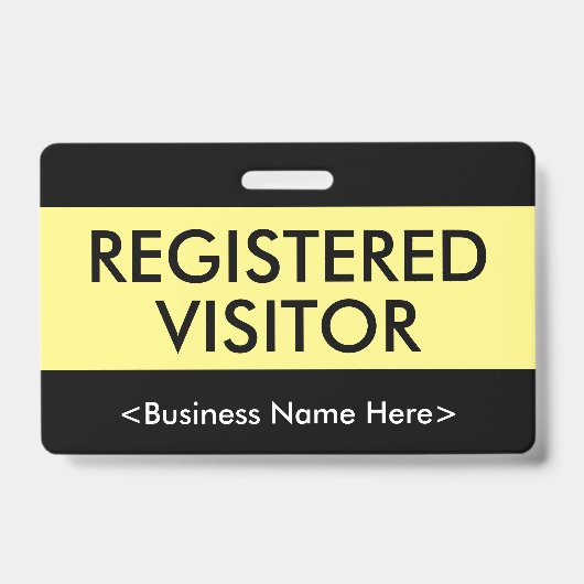 Humble "REGISTERED VISITOR"-badge Badge (Voorzijde)
