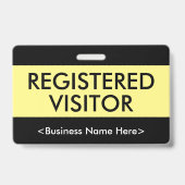 Humble "REGISTERED VISITOR"-badge Badge (Achterkant)