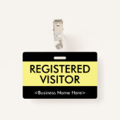 Humble "REGISTERED VISITOR"-badge Badge (Achterkant met clip)