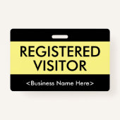 Humble "REGISTERED VISITOR"-badge Badge (Achterkant)