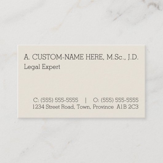 Humble, Simple en Basic Visitekaartje (Voorkant)