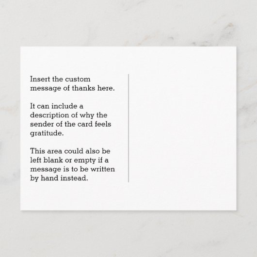 Humble Small Business "DANK JOU"-Briefkaart Briefkaart (Achterkant)