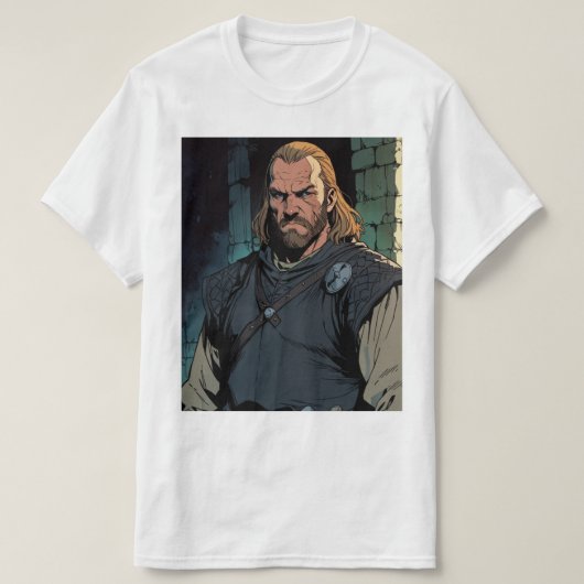Humble Strength: Sandor Clegane de Boerenzwarten T-shirt (Design voorkant)