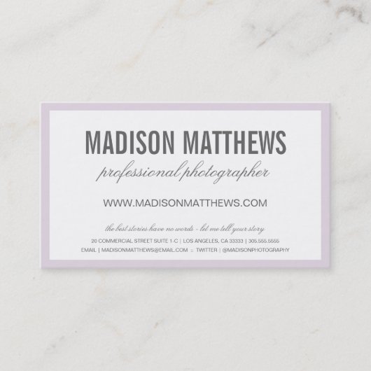 HUMBLE | VISITEKAARTJES (Voorkant)