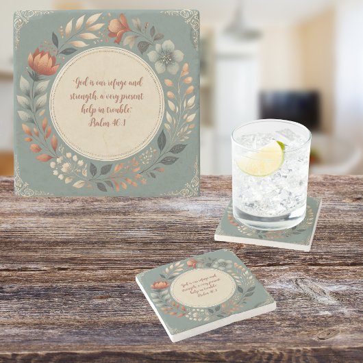 Humble Wreath  Bijbelvers Stenen Onderzetter