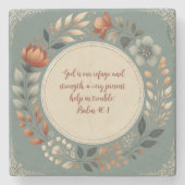 Humble Wreath  Bijbelvers Stenen Onderzetter (Voorkant)