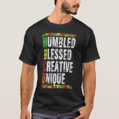 Humbled Blessed Creative Unique HBCU Students Blac T-shirt (Voorkant)