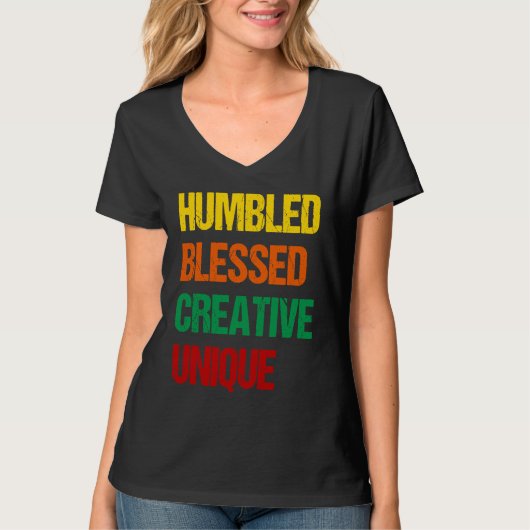 Humbled Blessed Creative Unique T-shirt (Voorkant)