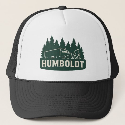 Humboldt Bigfoot Semi-Truck & Forest Silhouette  Trucker Pet (Voorkant)