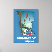 Humboldt california-kaart canvas afdruk (Voorkant)